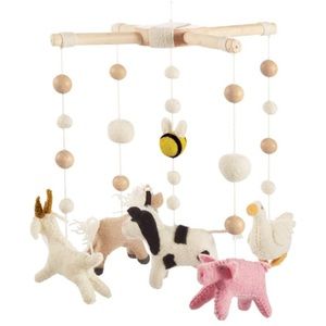 Farm animal baby crib mobile